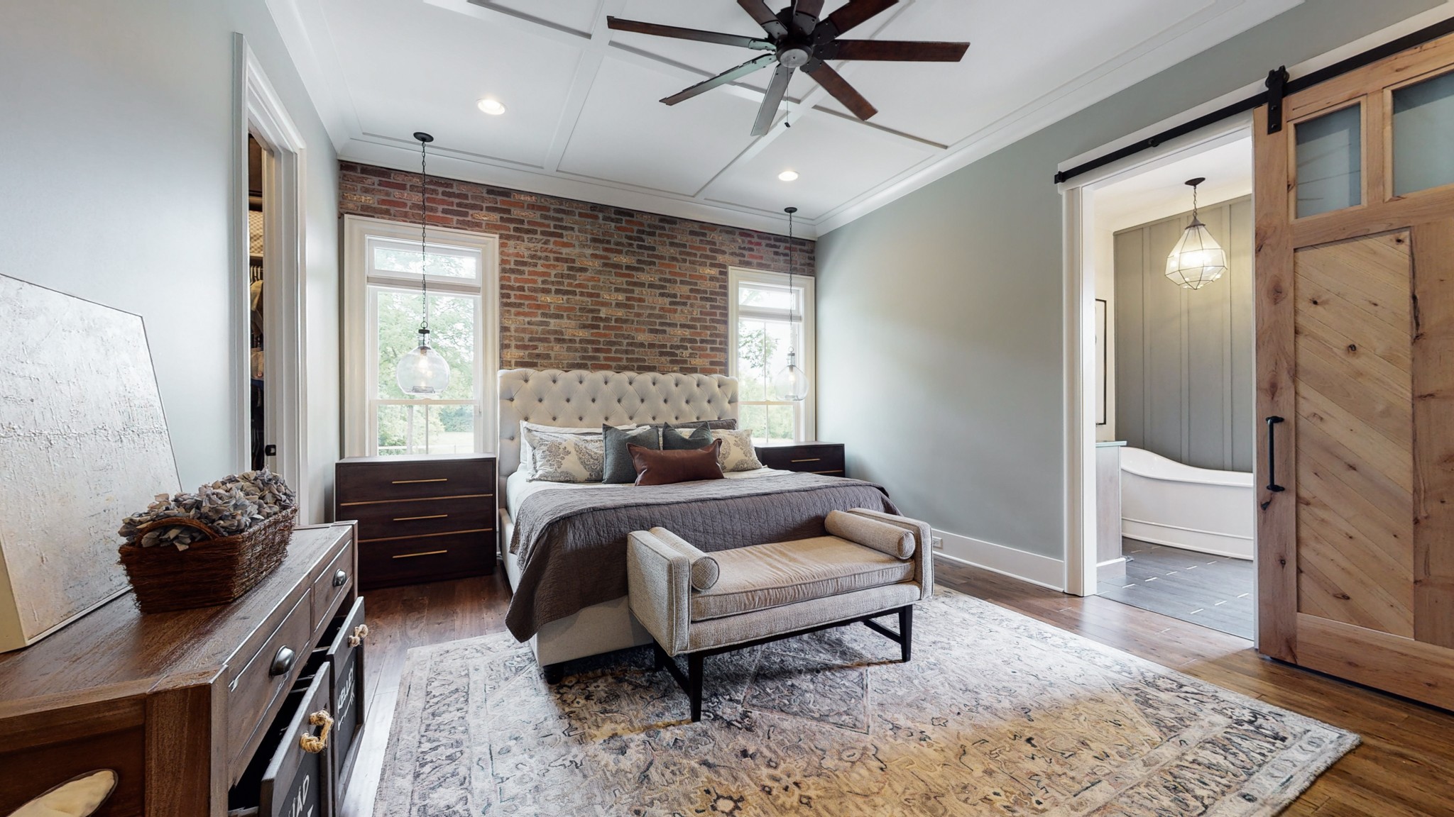 5530 Baker Road Murfreesboro, TN 37129 - Photo 18 of 49 Welcome to your master suite. This room sits on the rear of the home, away from all the action on the main floor. A sanctuary to retreat to at the end of a long day. The lovely barn door can close off the bathroom suite.