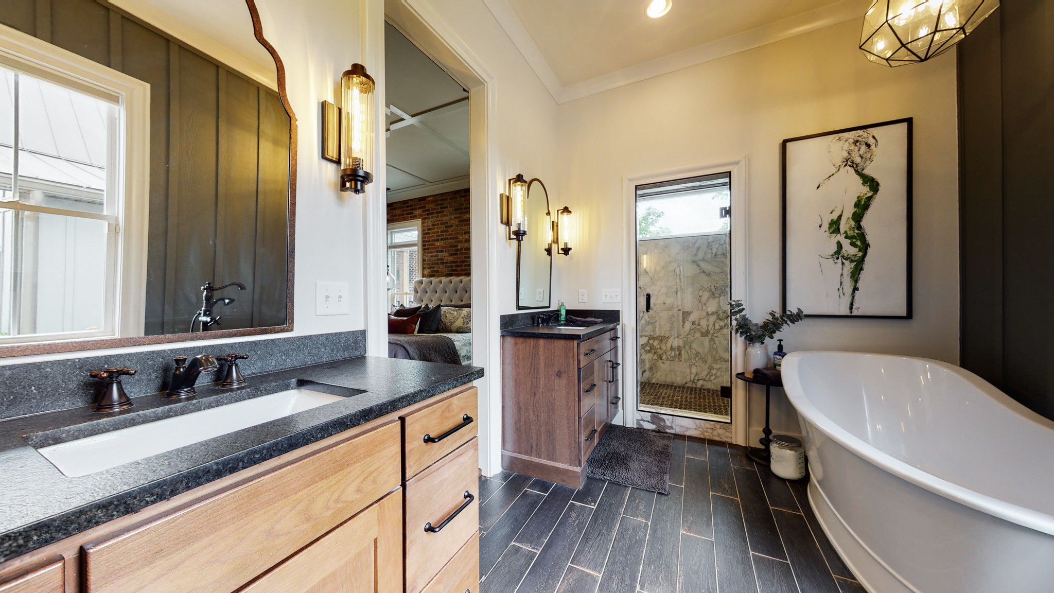 5530 Baker Road Murfreesboro, TN 37129 - Photo 19 of 49 As you walk into the master bathroom suite, you cannot help but notice the soaking tub, tiled floors, and separate dual vanities.