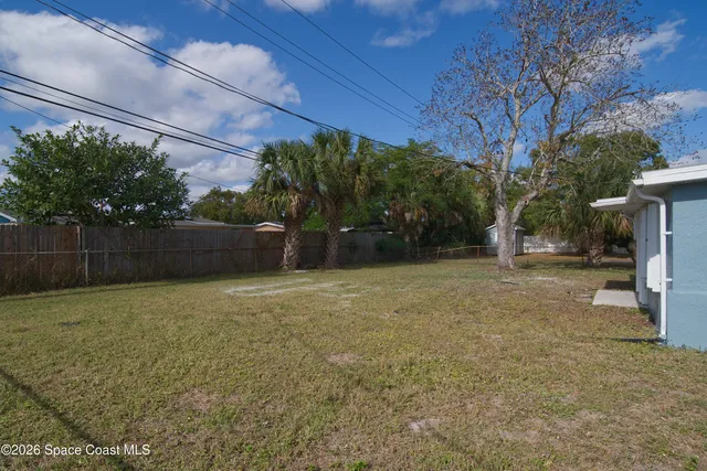 a backyard of a house