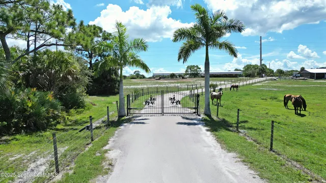 a view of a lake with a big yard