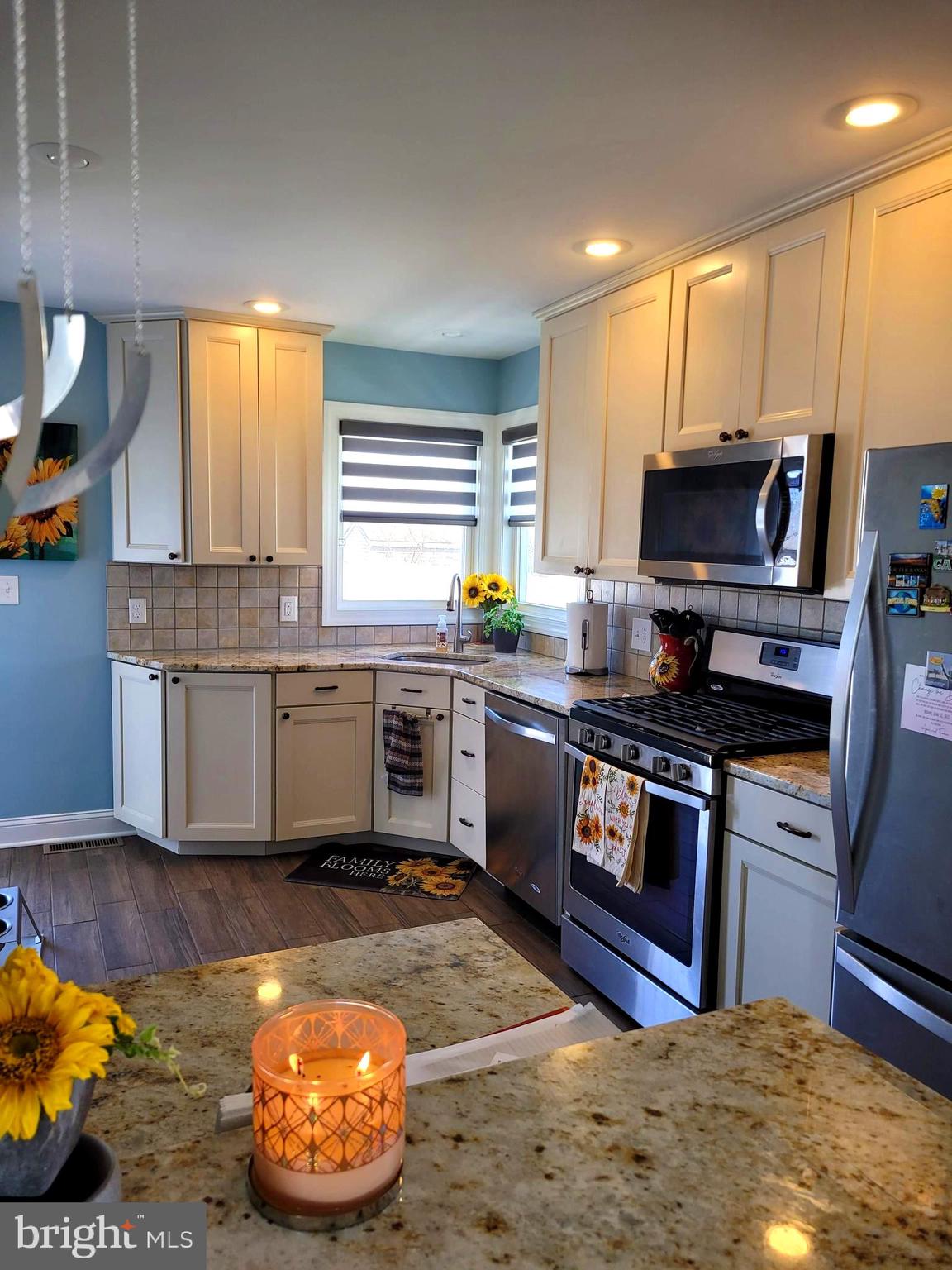 513 Monroe Street Riverside, NJ 08075 - Photo 8 of 28 Kitchen with Stainless Appliances -Tile Backsplash