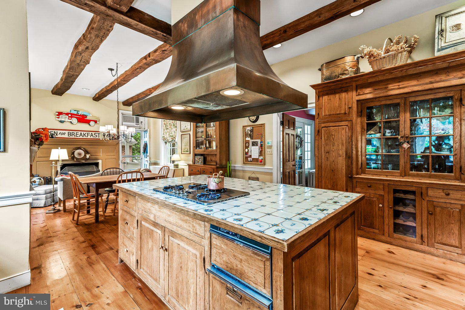 300 Somerset Road Baltimore, MD 21210 - Photo 14 of 48 Kitchen with Amish made wormy chestnut cabinetry
