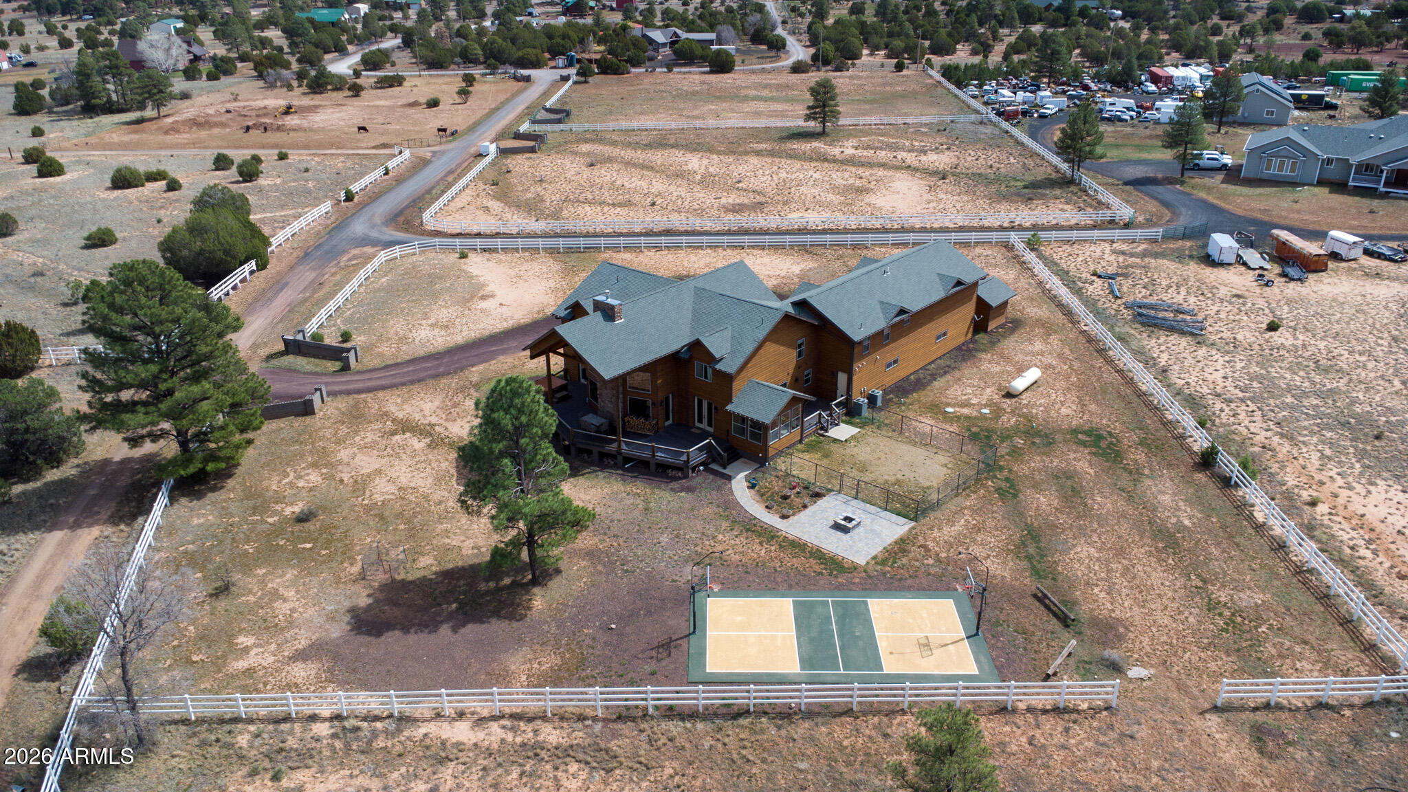 816 Fern Way Show Low, AZ 85901 - Photo 85 of 93 an aerial view of a house with a yard