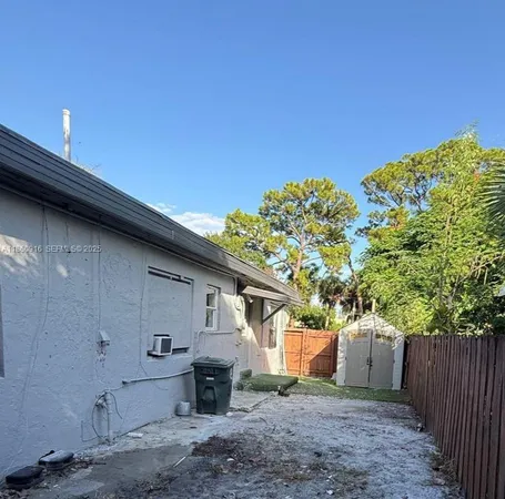 a backyard of a house