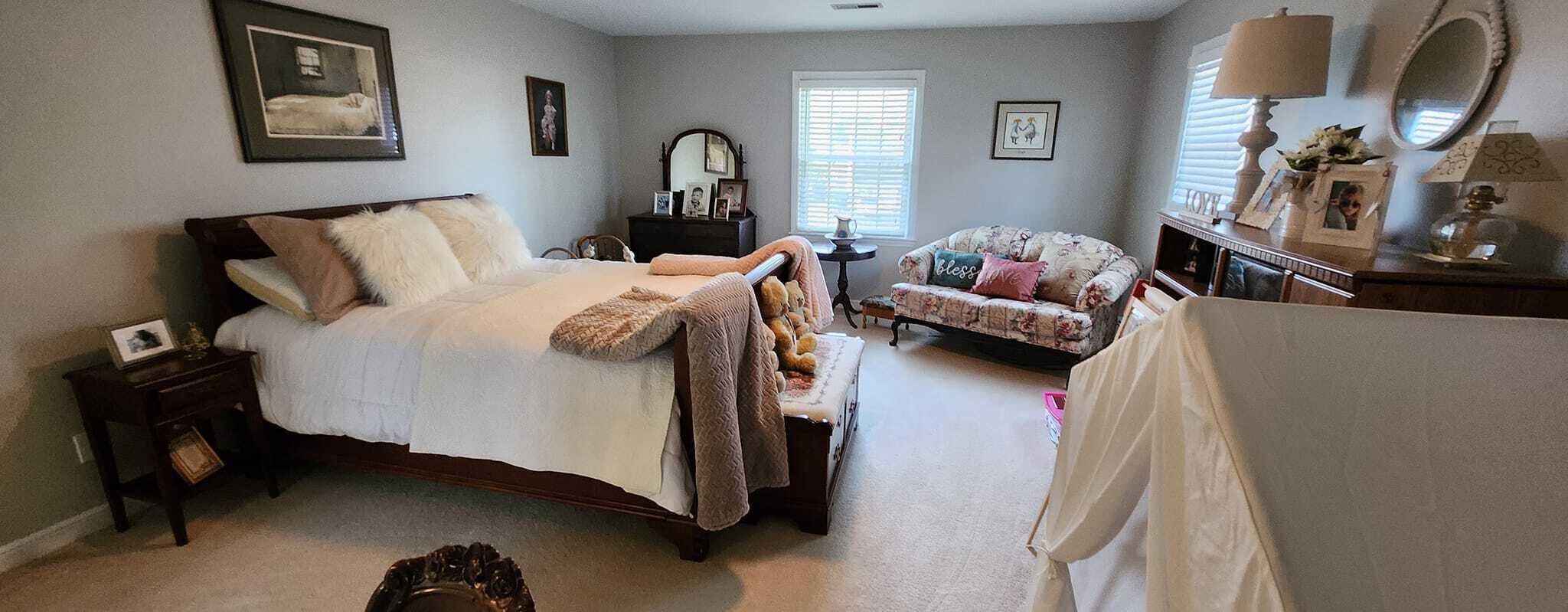 5257 North Spring Drive Northwest Roanoke, VA 24019 - Photo 25 of 47 a bedroom with a bed and wooden floor