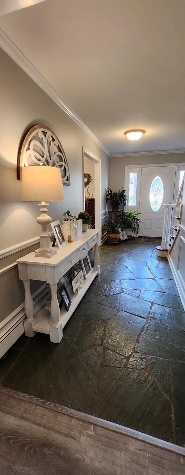 5257 North Spring Drive Northwest Roanoke, VA 24019 - Photo 5 of 47 a living room with furniture and a fireplace