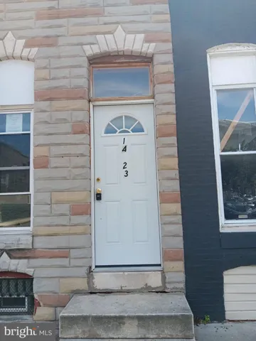 a view of wooden door