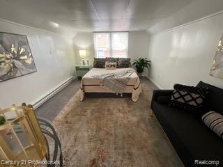19372 Sunderland Road Detroit, MI 48219 - Photo 21 of 34 White-painted interior space featuring wall-to-wall carpeting and a window with natural light