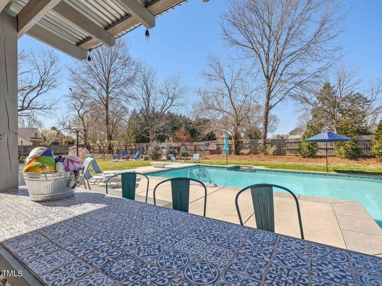 9117 Penny Road Raleigh, NC 27606 - Photo 42 of 72 a view of swimming pool with outdoor seating