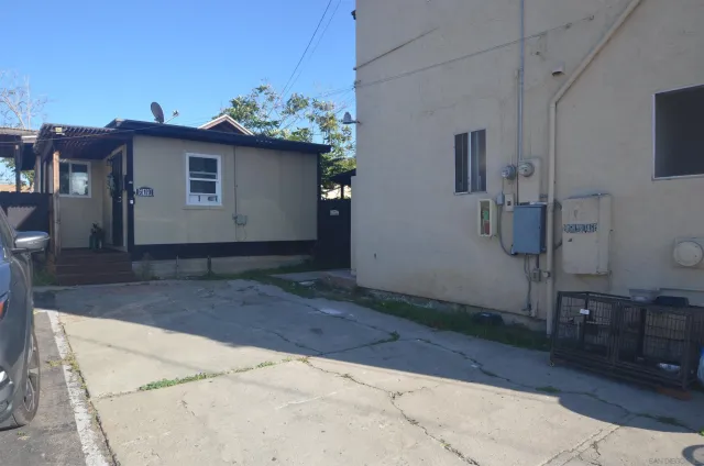 a backyard of a house