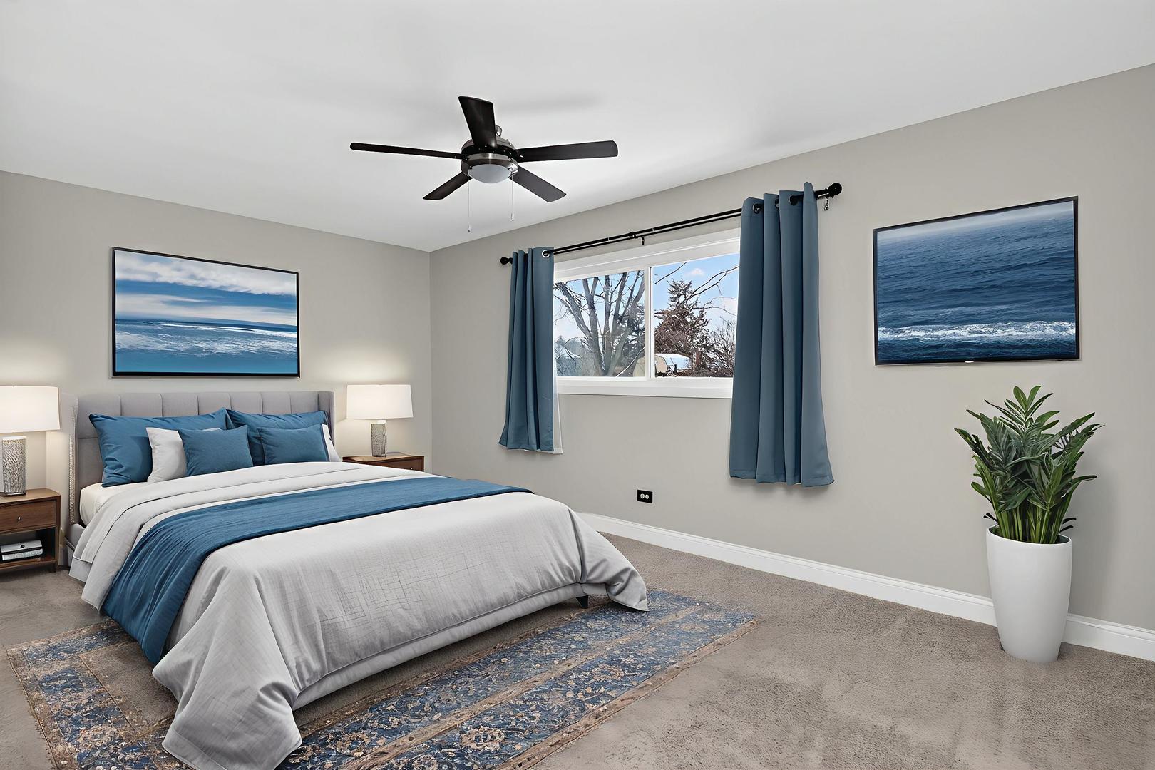 992 Navajo Street Carol Stream, IL 60188 - Photo 10 of 28 a bedroom with a bed and a painting on the wall