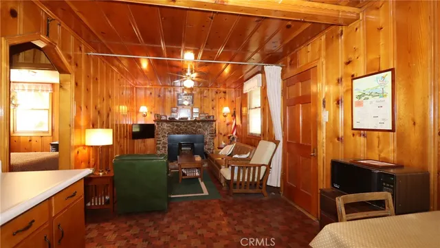 a room with furniture and a window