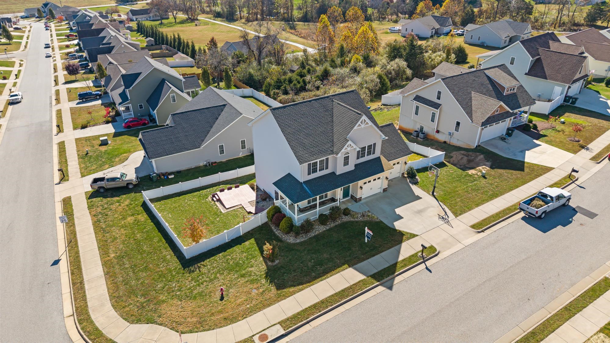 8 Mcilwee Lane Staunton, VA 24401 - Photo 48 of 56 an aerial view of a house with a swimming pool