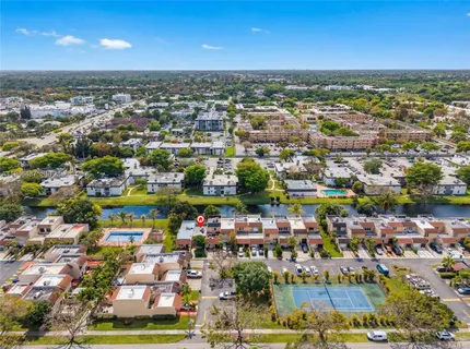an aerial view of a city