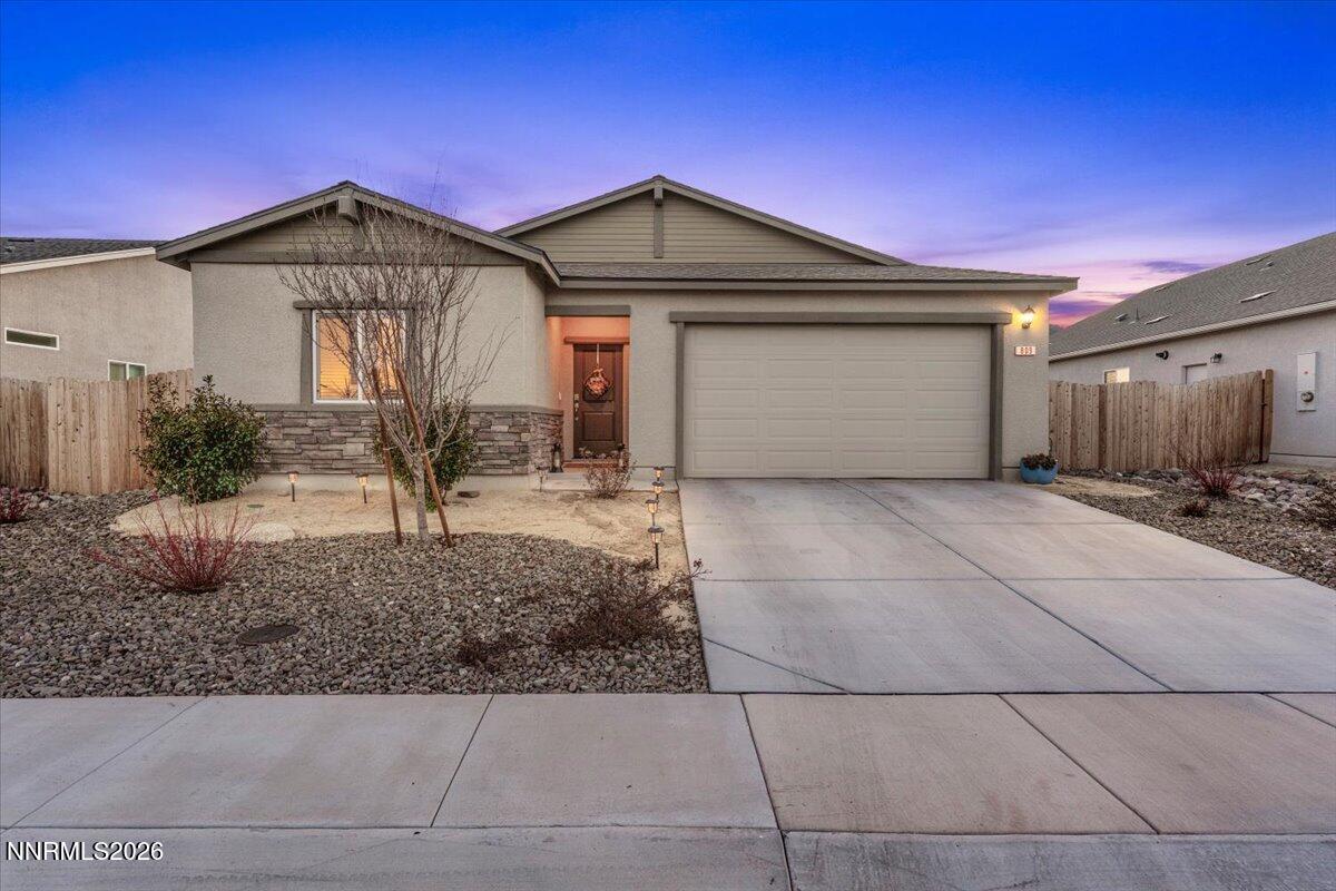 809 Egan Canyon Road Dayton, NV 89403 - Photo 2 of 51 a front view of a house with garden