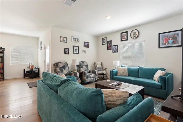 a living room with furniture and a couch