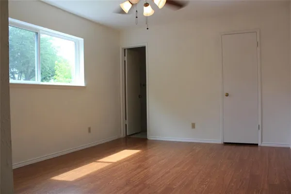 an empty room with a window