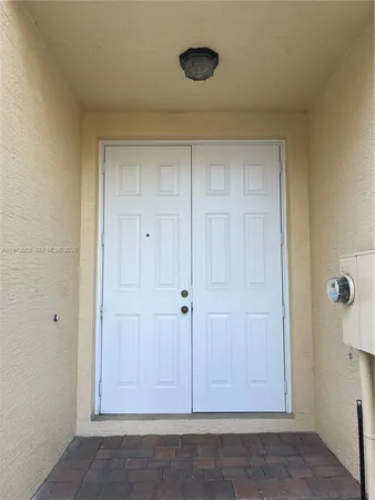 a view of front door