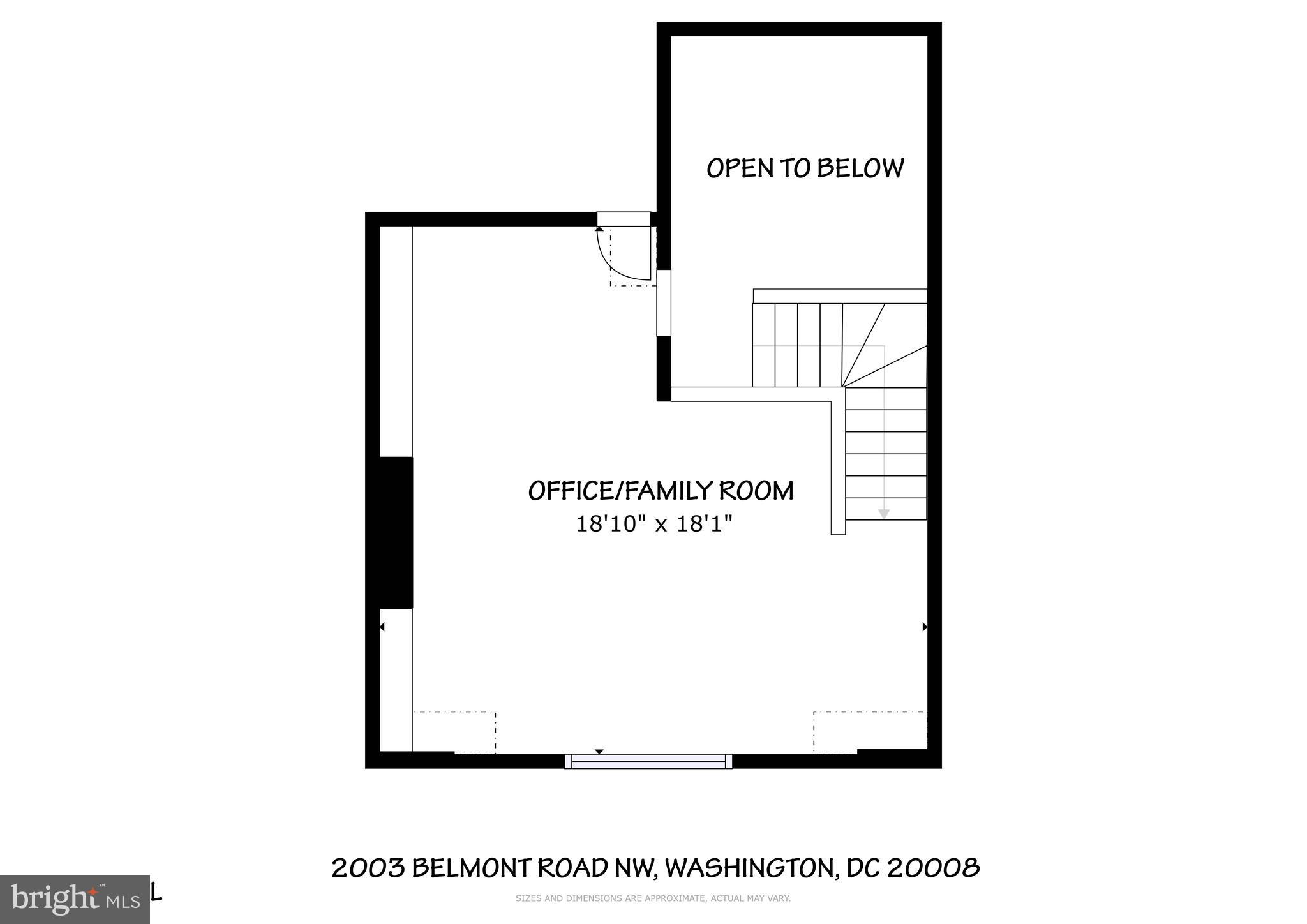 2003 Belmont Road Northwest Washington, DC 20009 - Photo 35 of 36 Loft Level Floor Plan