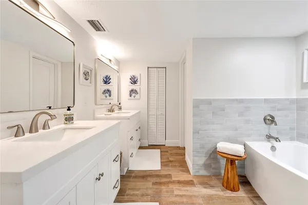 a aerial view of a house with a garden