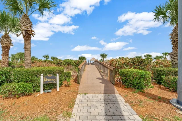 a view of balcony and yard