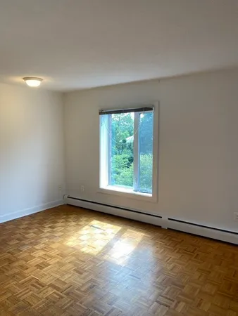 an empty room with a window