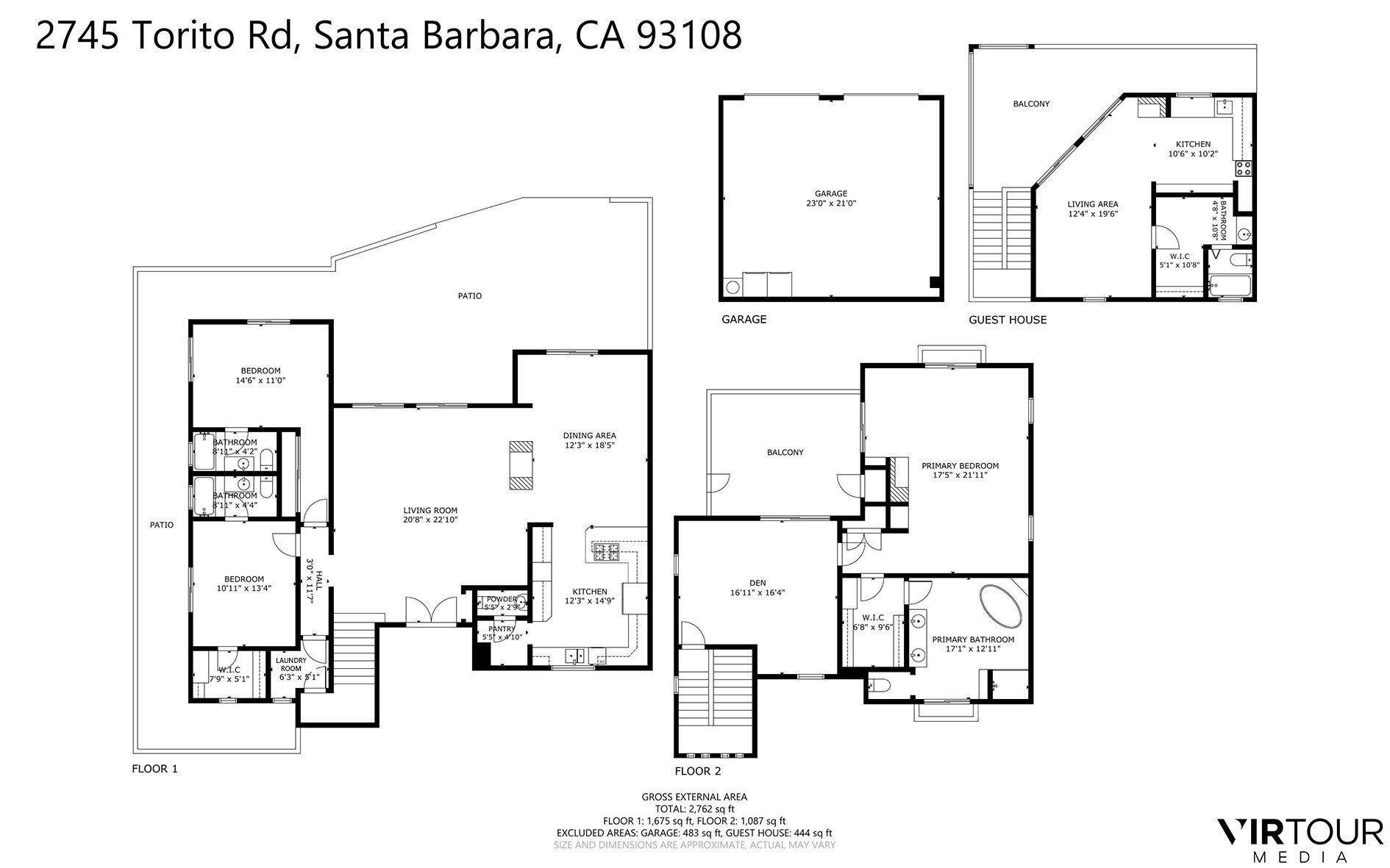 2745 Torito Road Santa Barbara, CA 93108 - Photo 23 of 23 Floor Plan