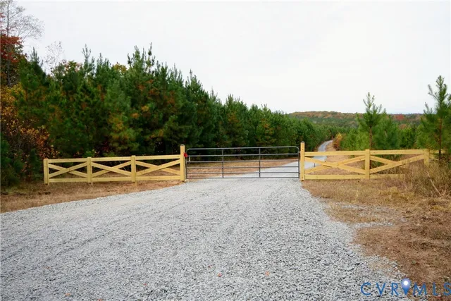 a backyard of a house with trees