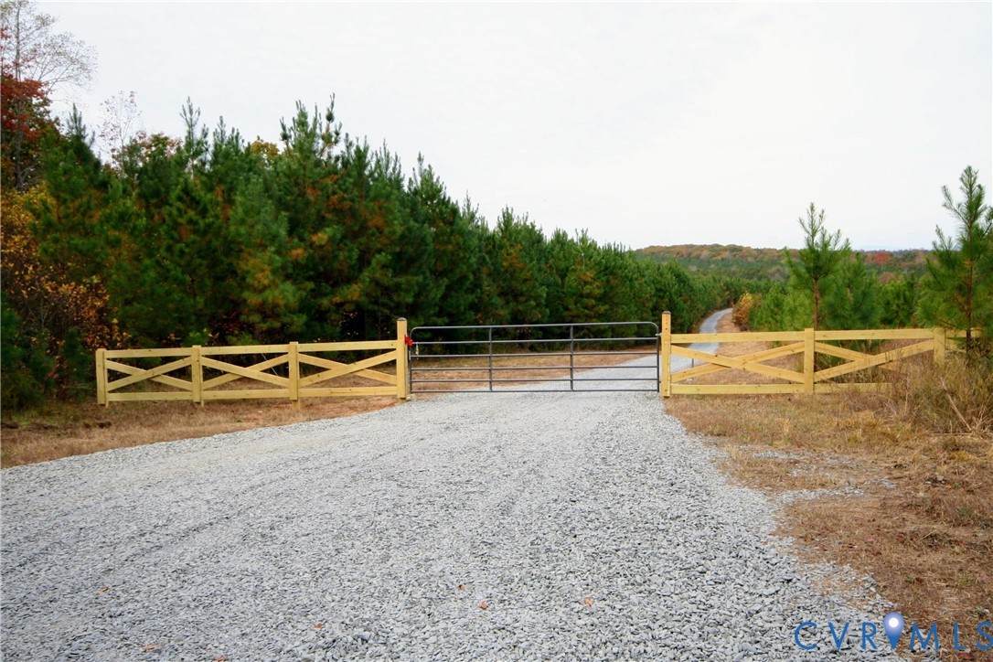 a backyard of a house with trees