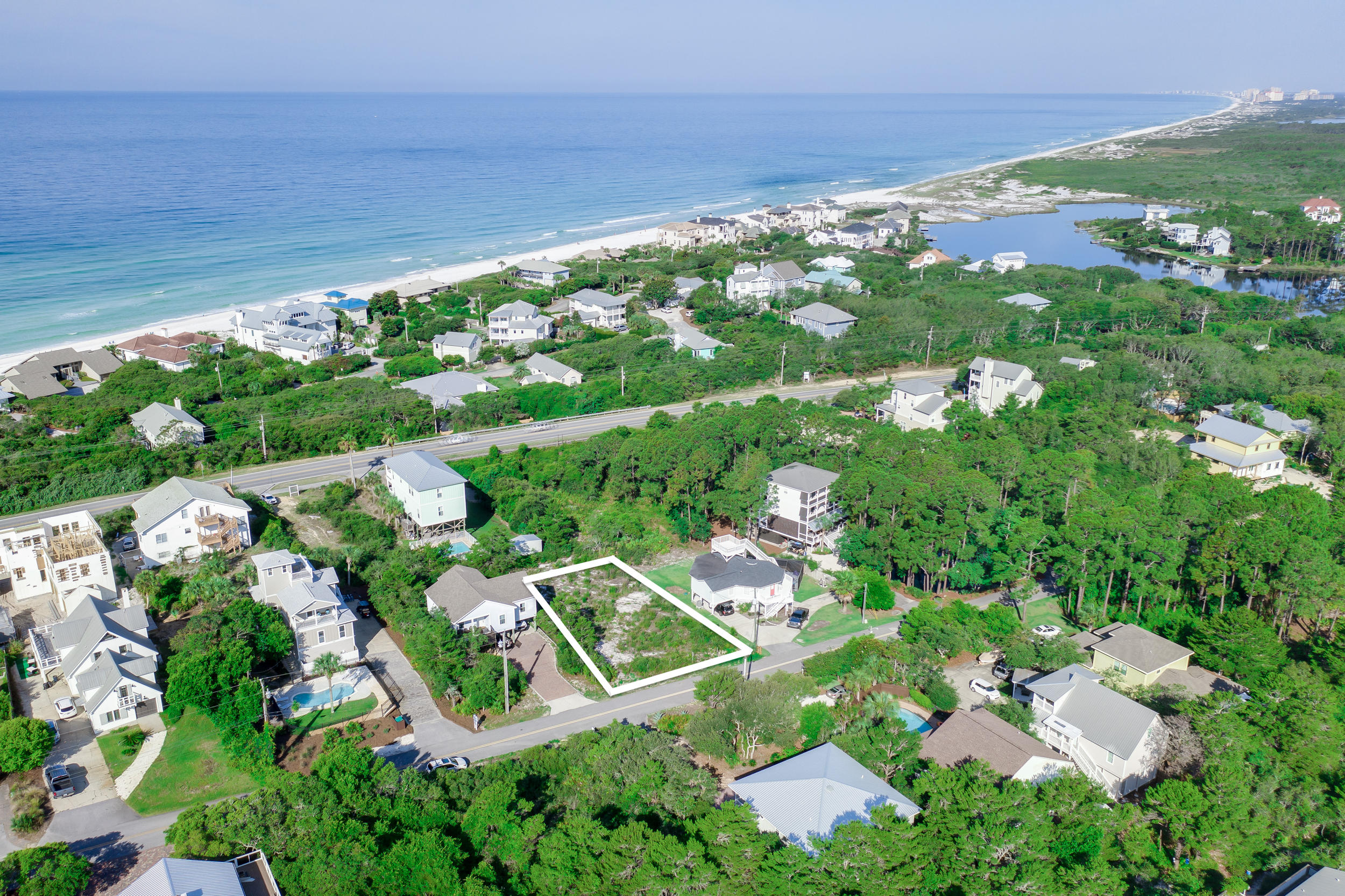 Lot 32 Baird Road Santa Rosa Beach, FL 32459 - Photo 8 of 13 an aerial view of multiple house
