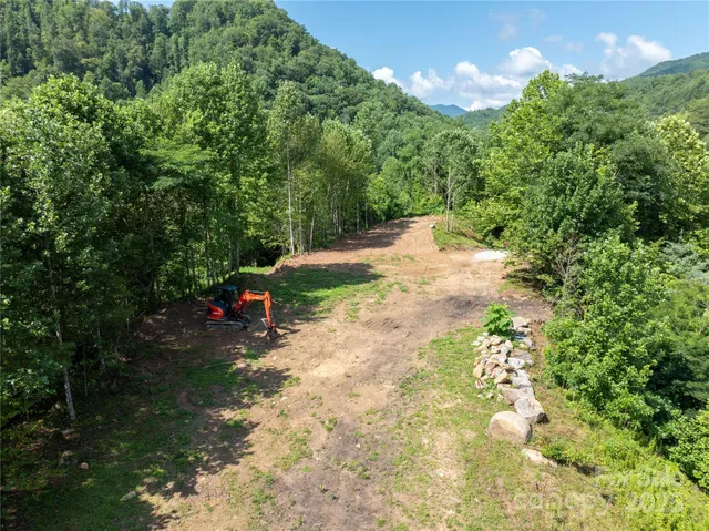 a view of a street with some trees