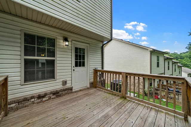 a view of a house with a deck