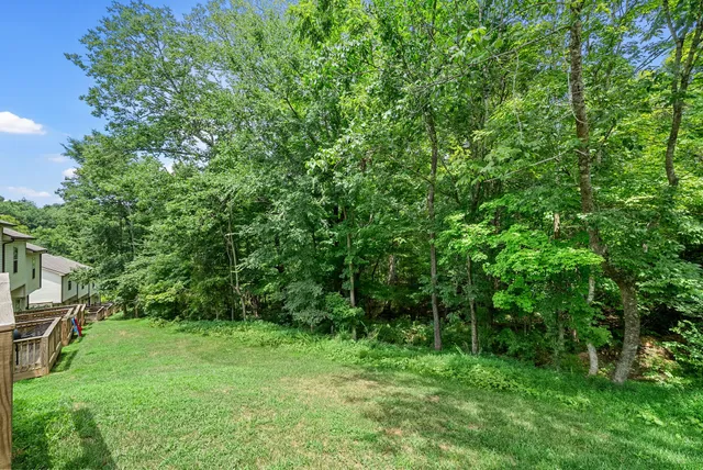 a house with green field in front of it