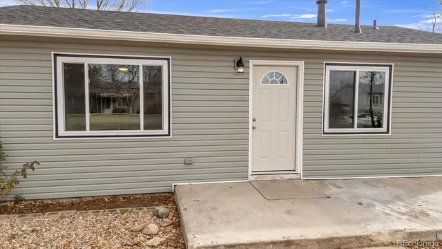a view of a house with a patio
