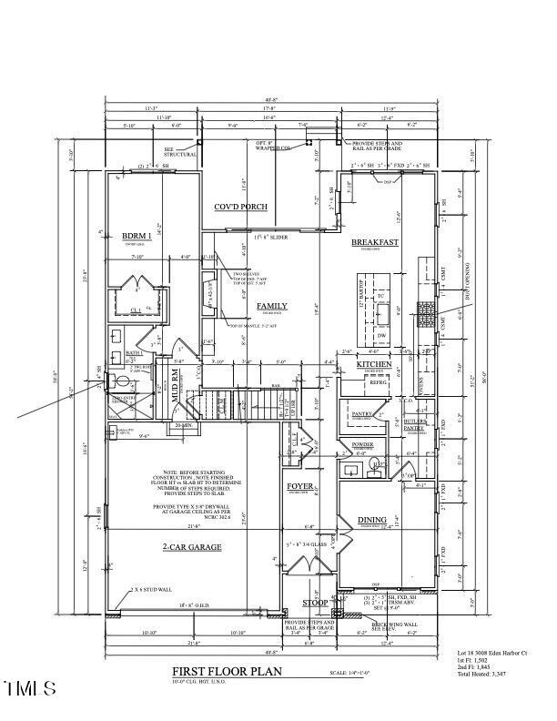 3008 Eden Harbor Court Raleigh, NC 27613 - Photo 33 of 45 EdenRidgeLot18_1F