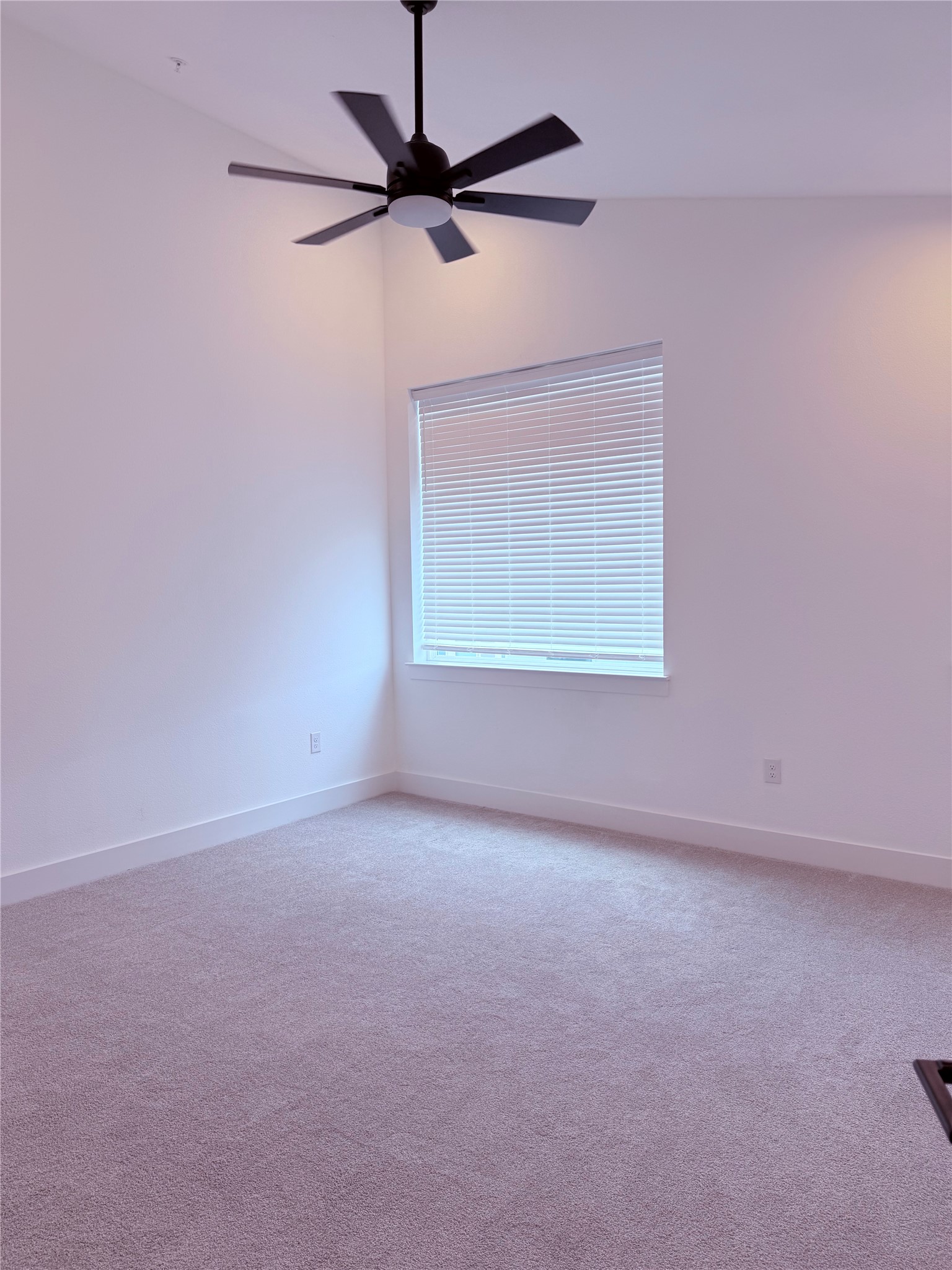 1417 Kramer Lane, Unit 7 Austin, TX 78758 - Photo 12 of 24 A well-lit bedroom features plush carpet and a modern ceiling fan.