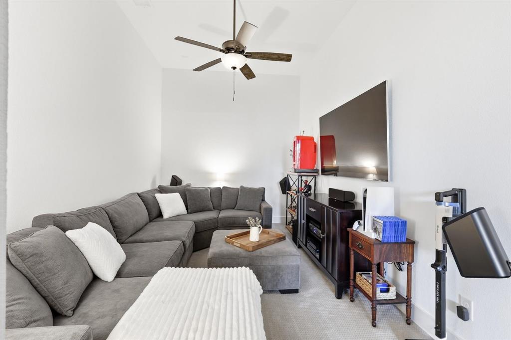 4608 Mount Vista Road Oak Point, TX 75068 - Photo 14 of 39 High ceilings and recessed lighting enhance this living space