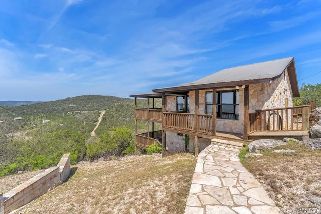 a view of a house with a balcony