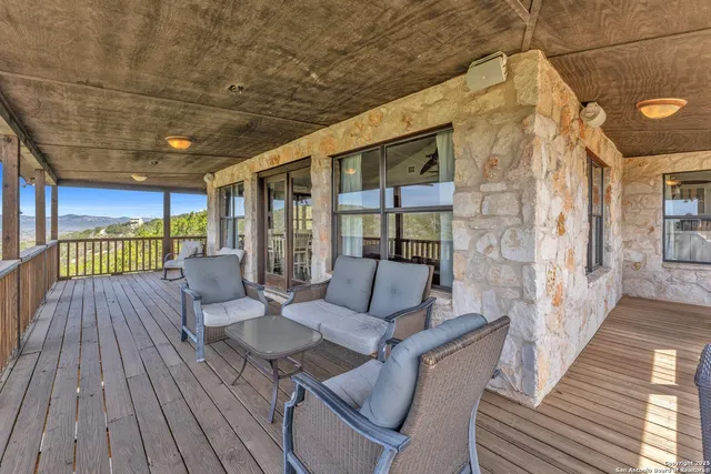 a outdoor living space with patio furniture