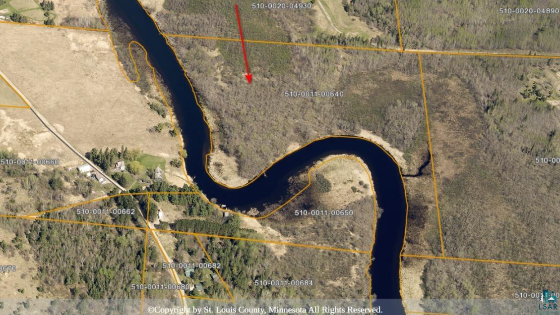 Tbd Cemetery Road Orr, MN 55771 - Photo 2 of 3 Aerial map of property and surrounding area featuring property parcel outlined
