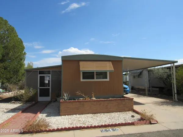 a front view of a house