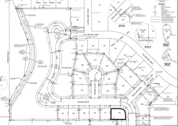 an aerial view of a entryway