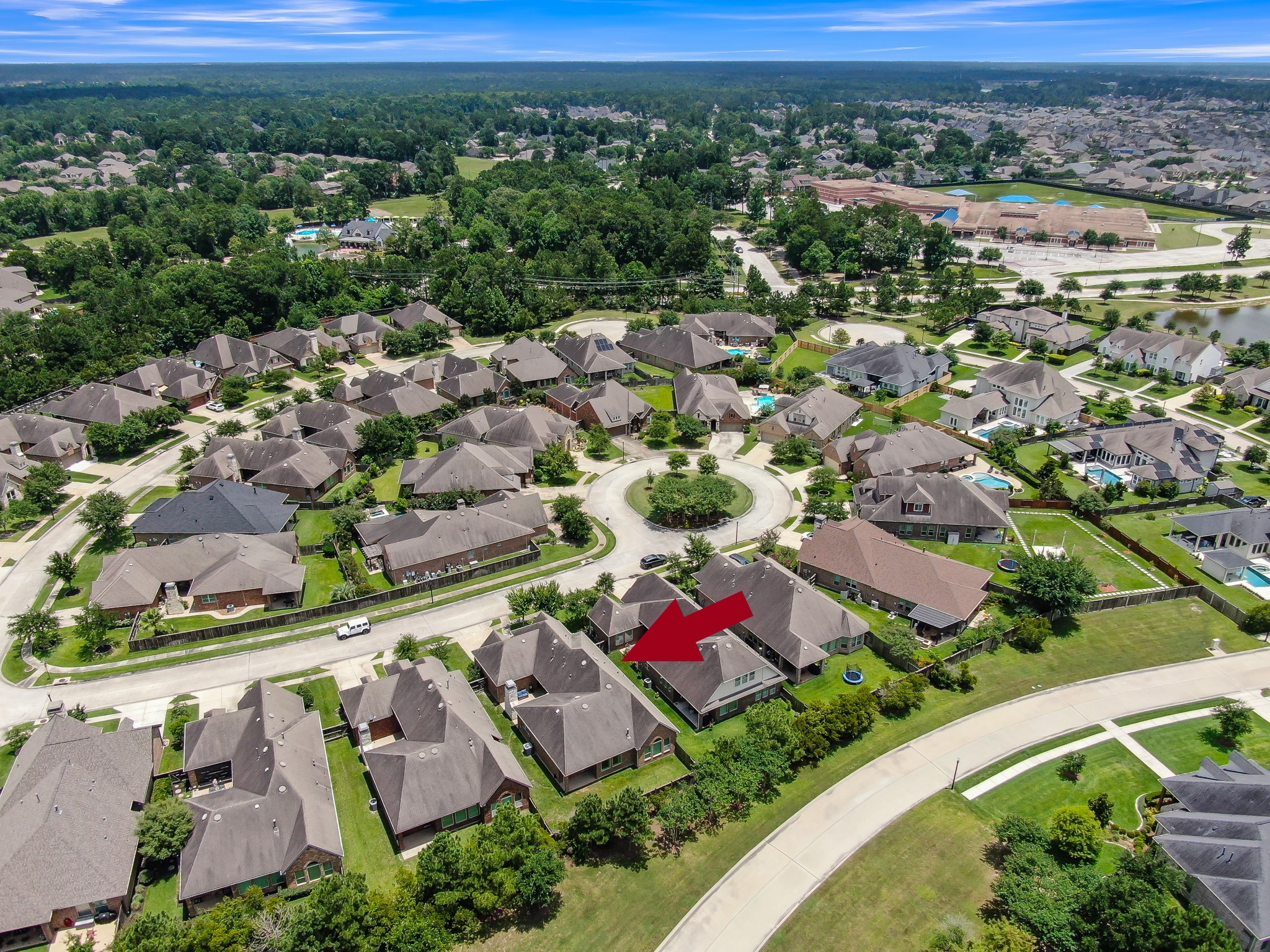 31714 Pierwood Court Spring, TX 77386 - Photo 43 of 49 an aerial view of residential houses with outdoor space