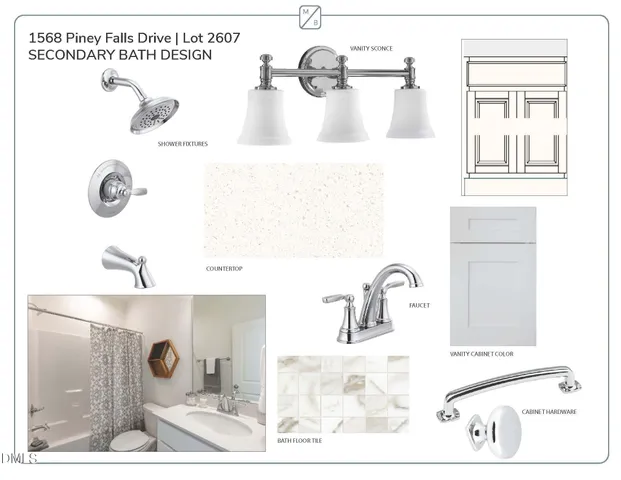 a bathroom with a sink mirror and vanity