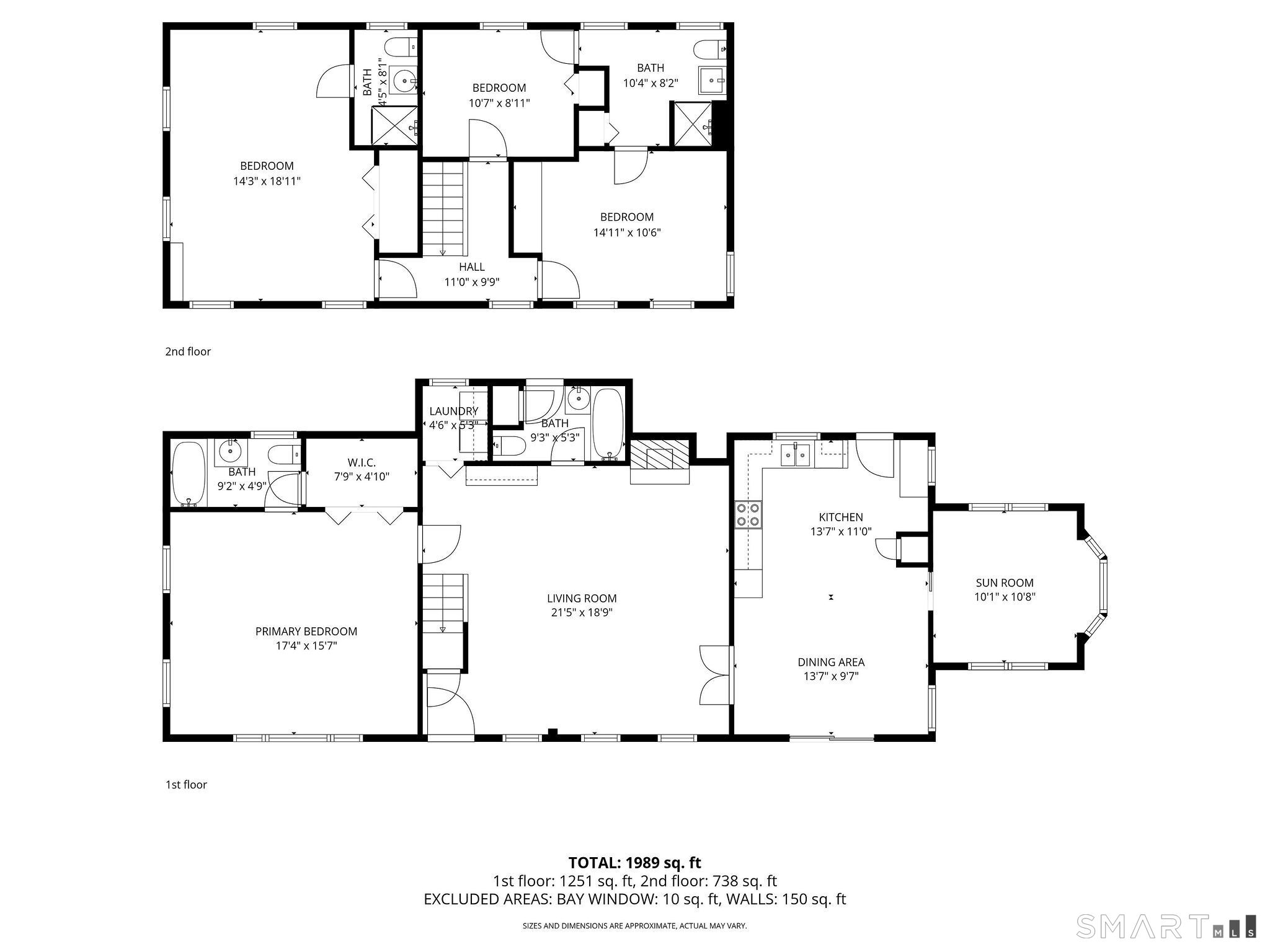 32 Pond Brook Road Newtown, CT 06470 - Photo 40 of 40 1st & 2nd Floor Plans