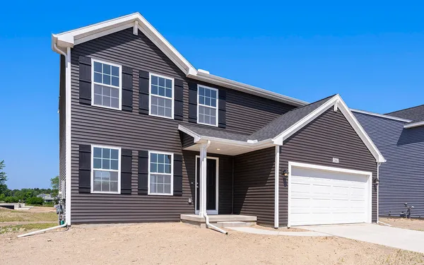 a front view of a house