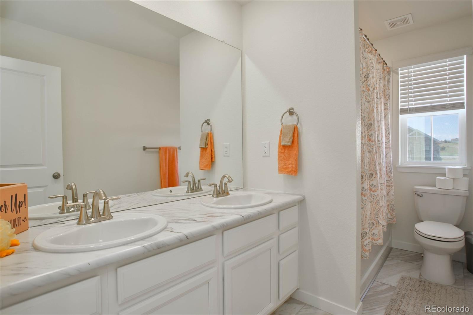 1131 Williams Loop Elizabeth, CO 80107 - Photo 30 of 40 a bathroom with a sink and a mirror