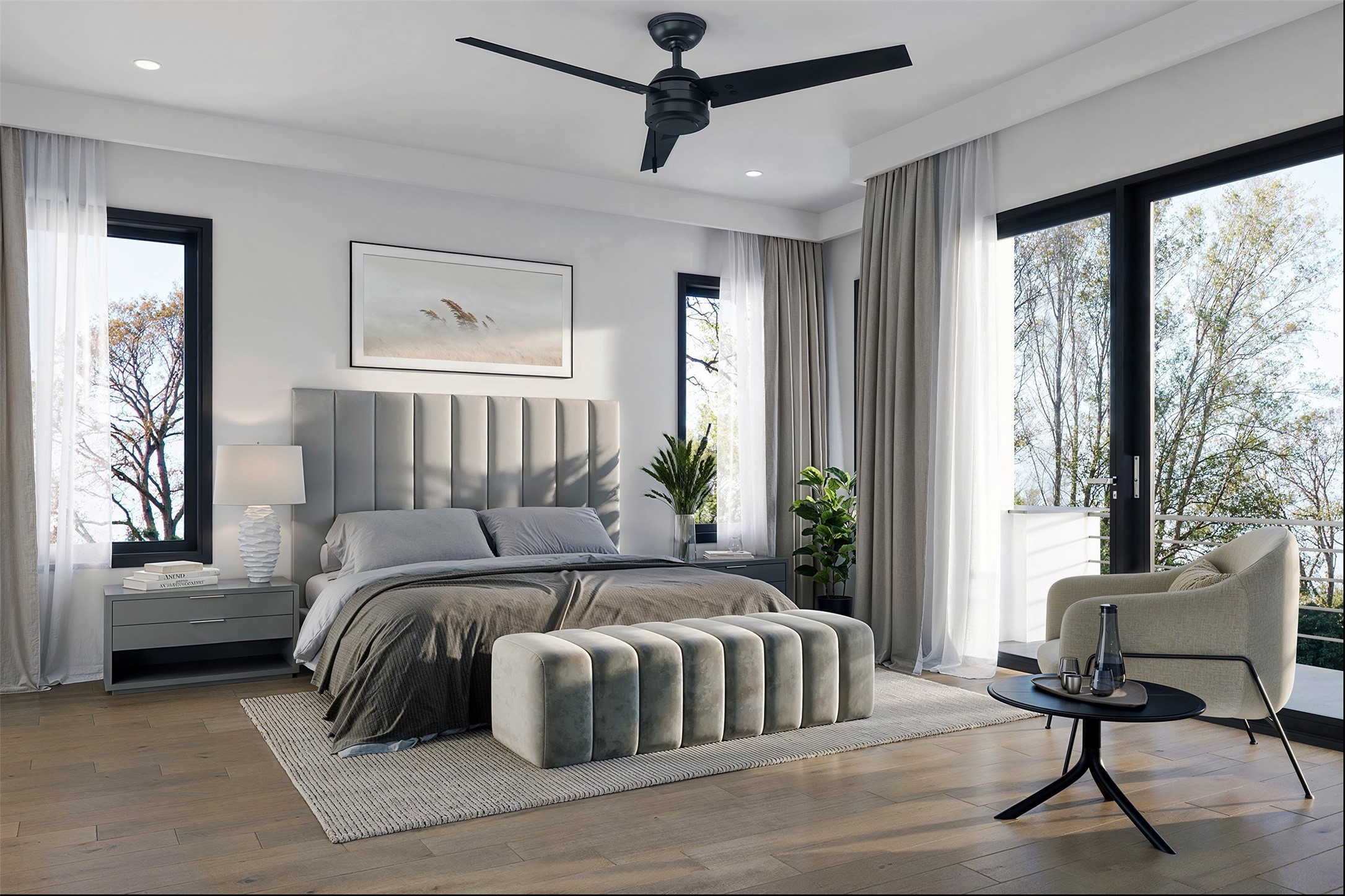 4833 Winnetka Street, Unit D Houston, TX 77021 - Photo 6 of 7 a bedroom with a large bed and a window