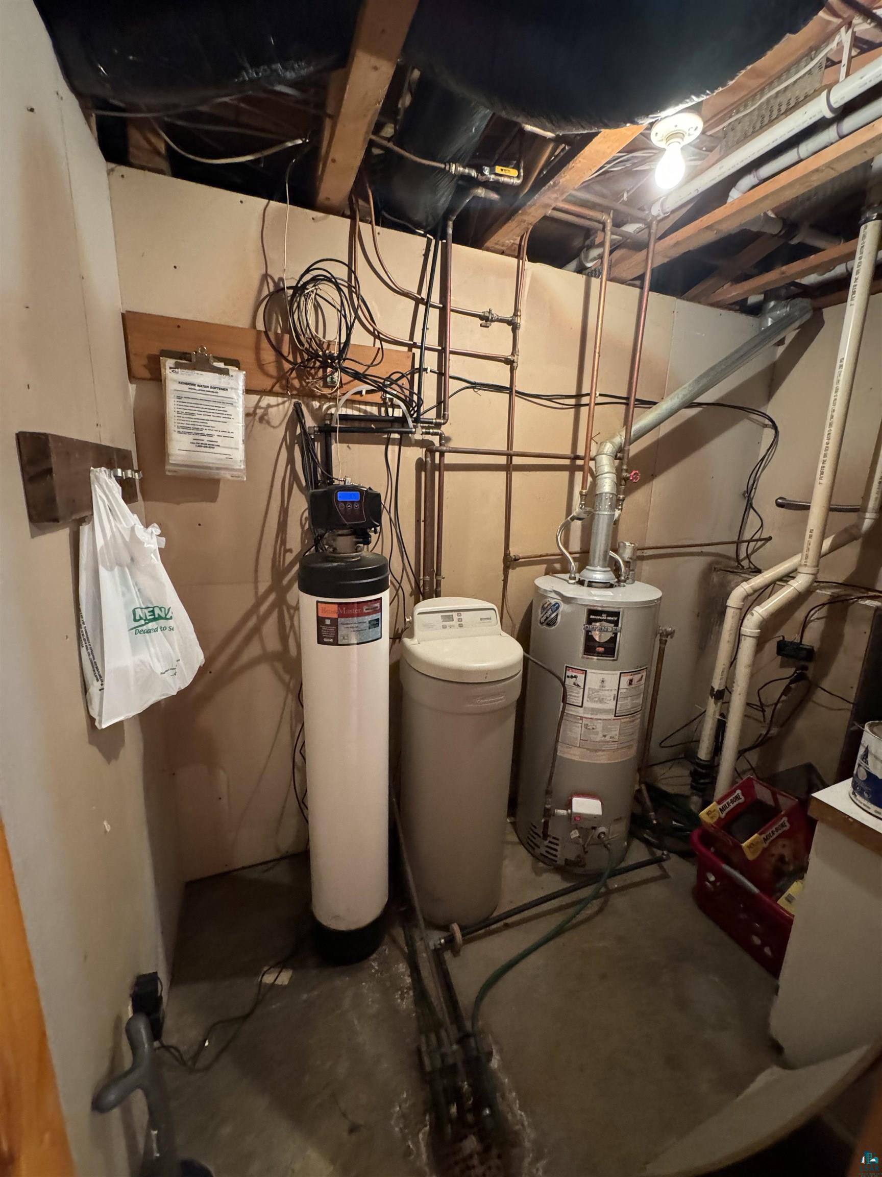 7264 NE Road Wright, MN 55798 - Photo 16 of 17 Utility room featuring water heater