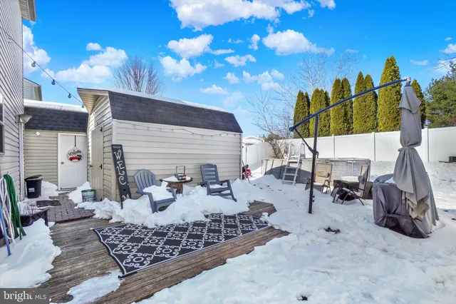 a building outdoor space with patio furniture